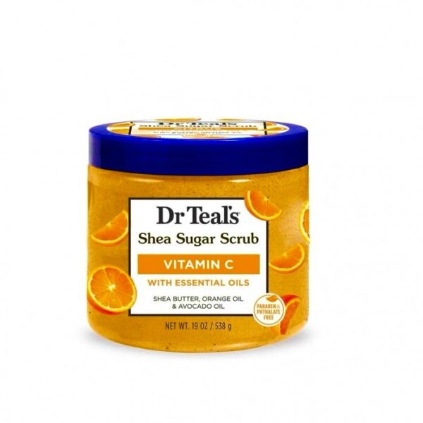Dr Teal’s Shea Sugar Scrub, Vitamin C With Shea Butter - Image 2