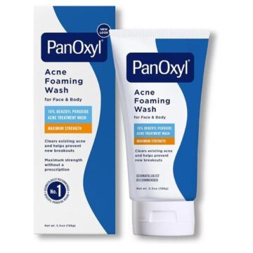 Panoxyl Acne Foaming Wash Benzoyl Peroxide 10% Maximum Strength 5.5oz (156g)