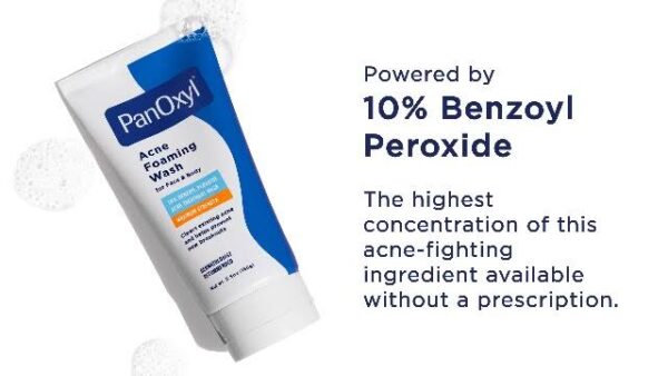 Panoxyl Acne Foaming Wash Benzoyl Peroxide 10% Maximum Strength 5.5oz (156g) - Image 2