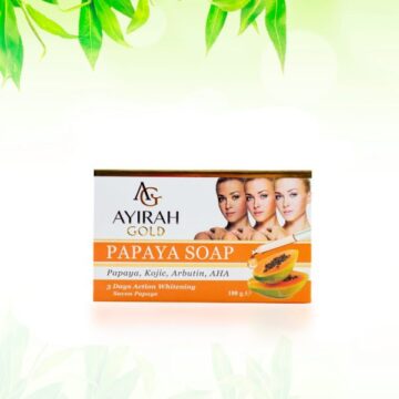 Ayirah Gold Papaya Soap Contains Kojic , Arbutin And AHA Soap