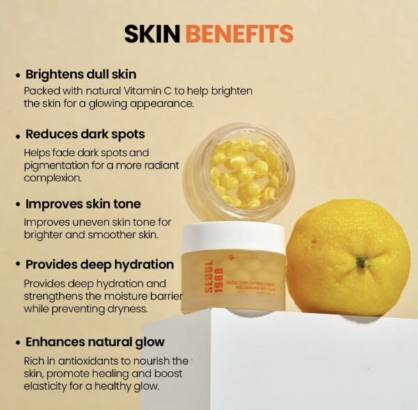 K Secret Seoul 1988 Capsule Cream - Niacinamide 5% + Yuja - 50ml (1.69oz) - Image 4