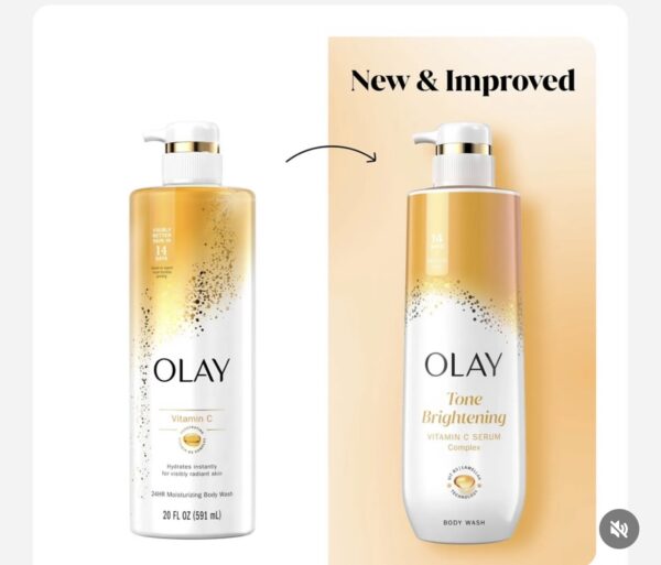 Olay Tone Brightening Vitamin C Serum Complex Body Wash - 591ml (20oz) - Image 2