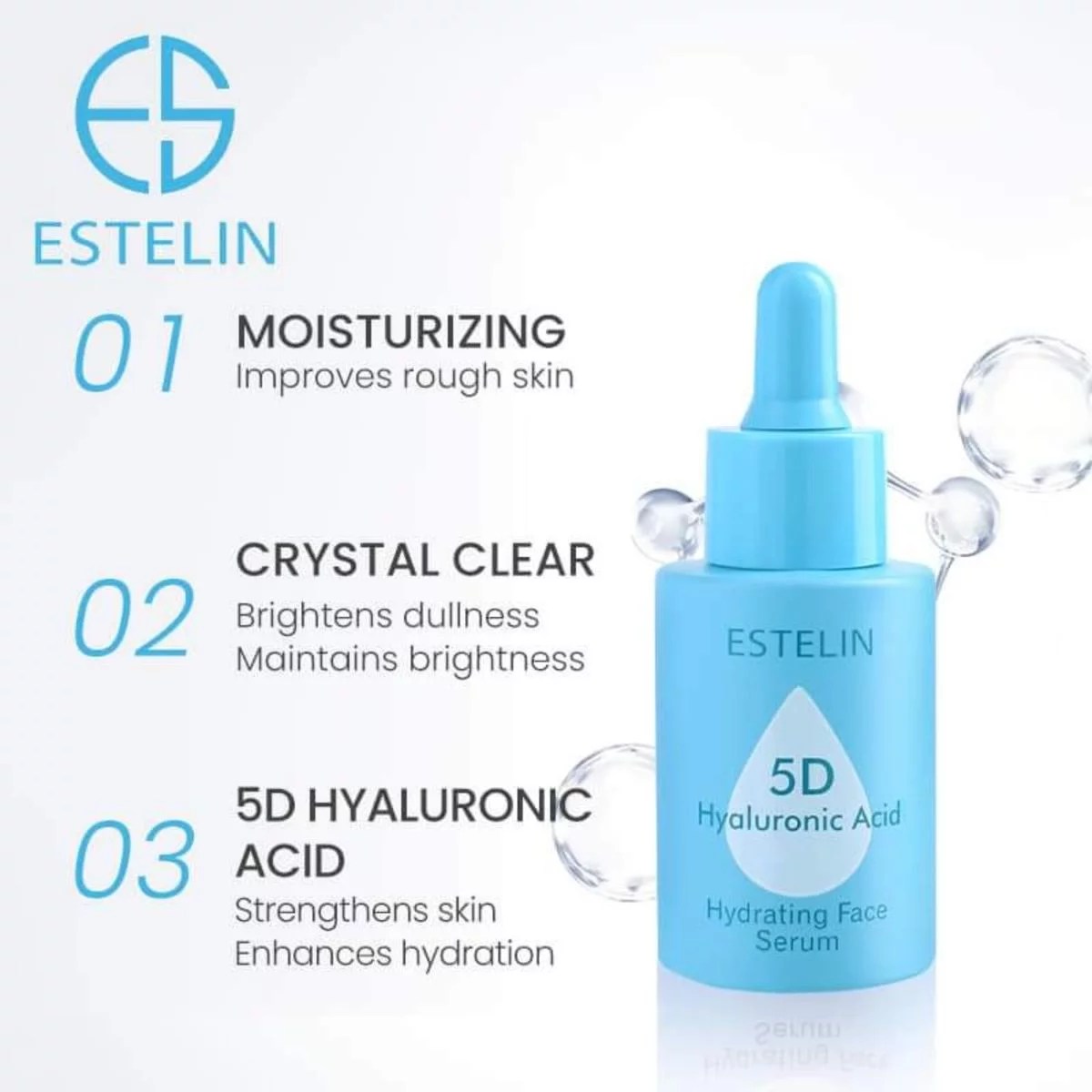 Estelin 5D Hyaluronic Acid Serum 30ml - Image 4