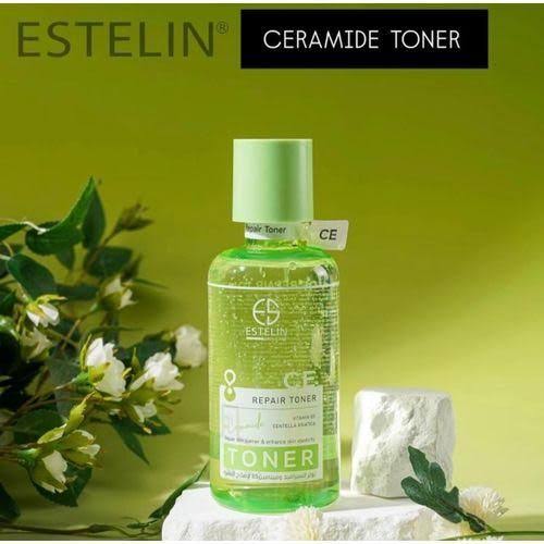 Estelin CE Repair Toner Ceramide With Vitamin B5 Centella Asiatica 400ml - Image 4