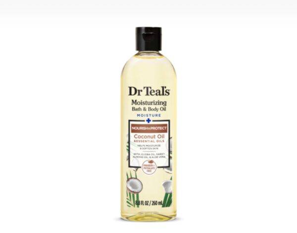 Dr Teal's Moisturizing Coconut Bath & Body Oil, 260ml. - Image 2