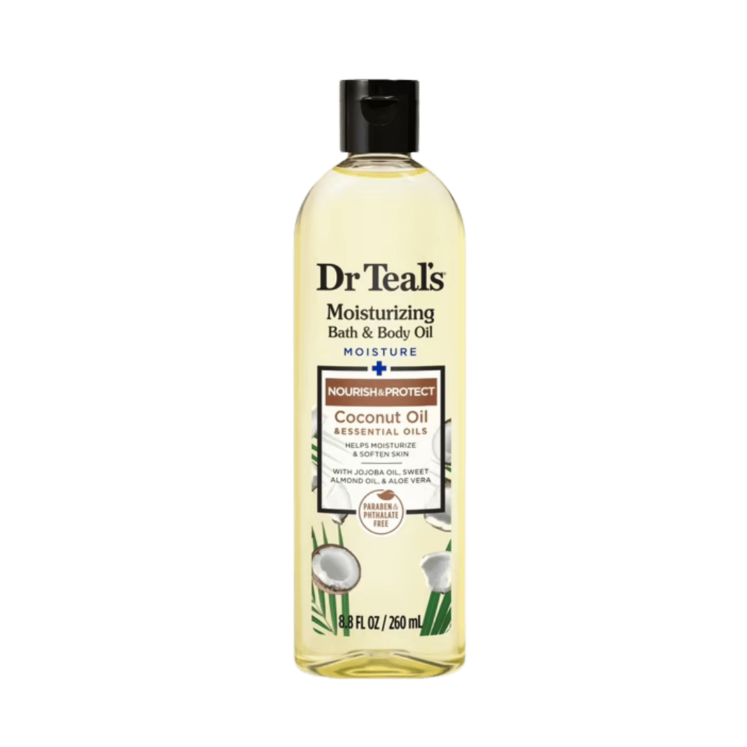 Dr Teal's Moisturizing Coconut Bath & Body Oil, 260ml.