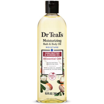 Dr Teal’s Bath And Body Oil Moisturizing Shea Butter and Almond oil Bath And Body Oil 8.8Oz