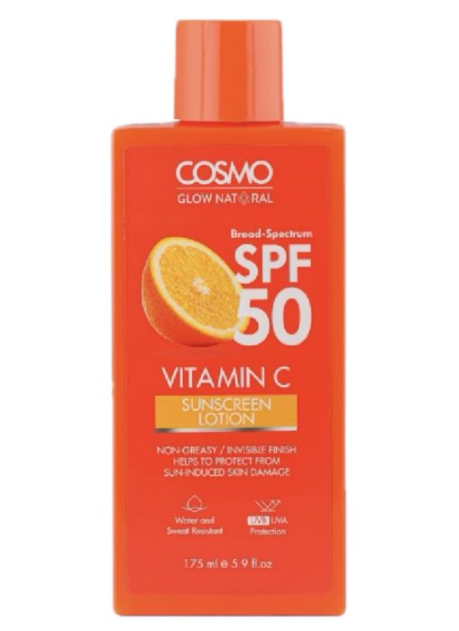 Cosmo Vitamin C Sunscreen Lotion - SPF 50 - 175ml