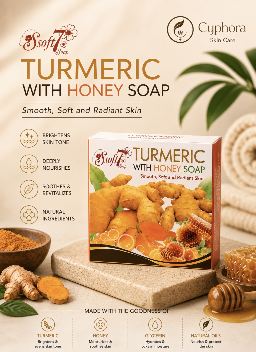 Soft 7 Turmeric With Honey Soap