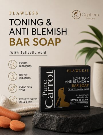 PURE CARROT FLAWLESS TONING ANTI BLEMISH BAR SOAP