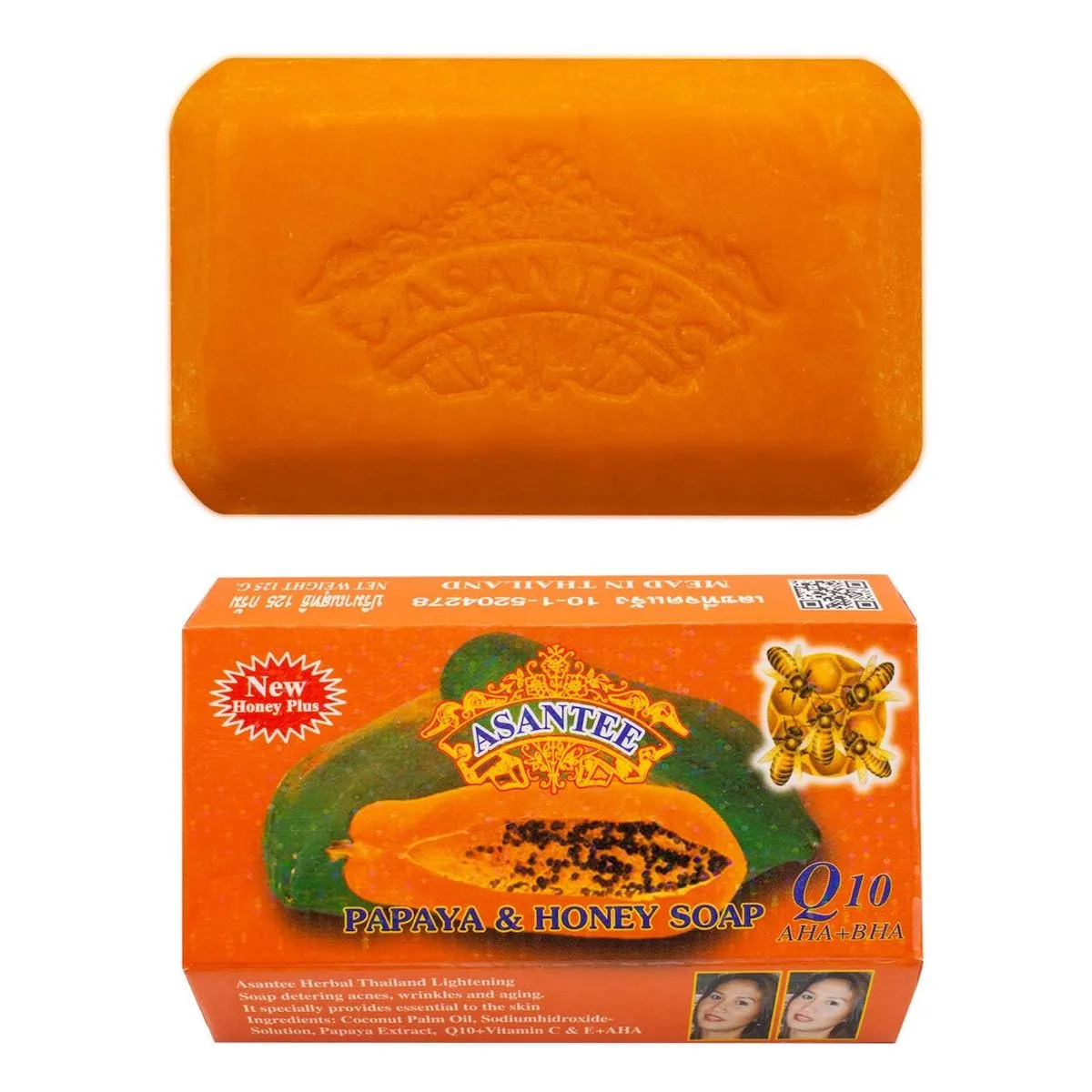 Asantee Papaya & Honey Soap 125g - Image 2